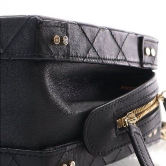 Chanel  Calfskin Quilted Studded Square Vanity Case Black - Picture 8 of 15